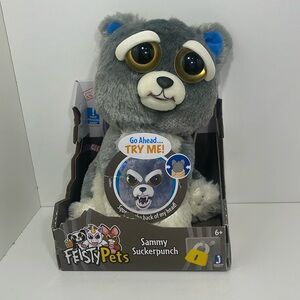 Feisty Pets SAMMY SUCKERPUNCH Husky Scary Plush Dog 8.5” NWT